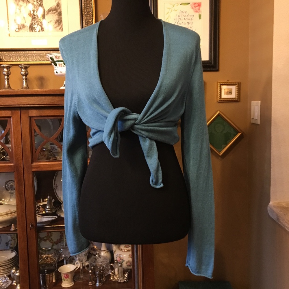 Blue open cardigan/shrug J Jill size Large
